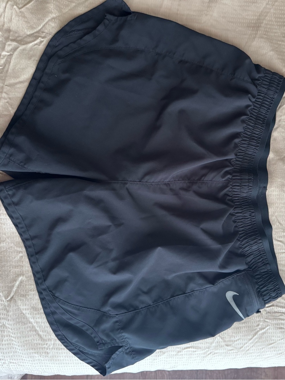 Nike Black Shorts with Subtle Grey Swoosh
